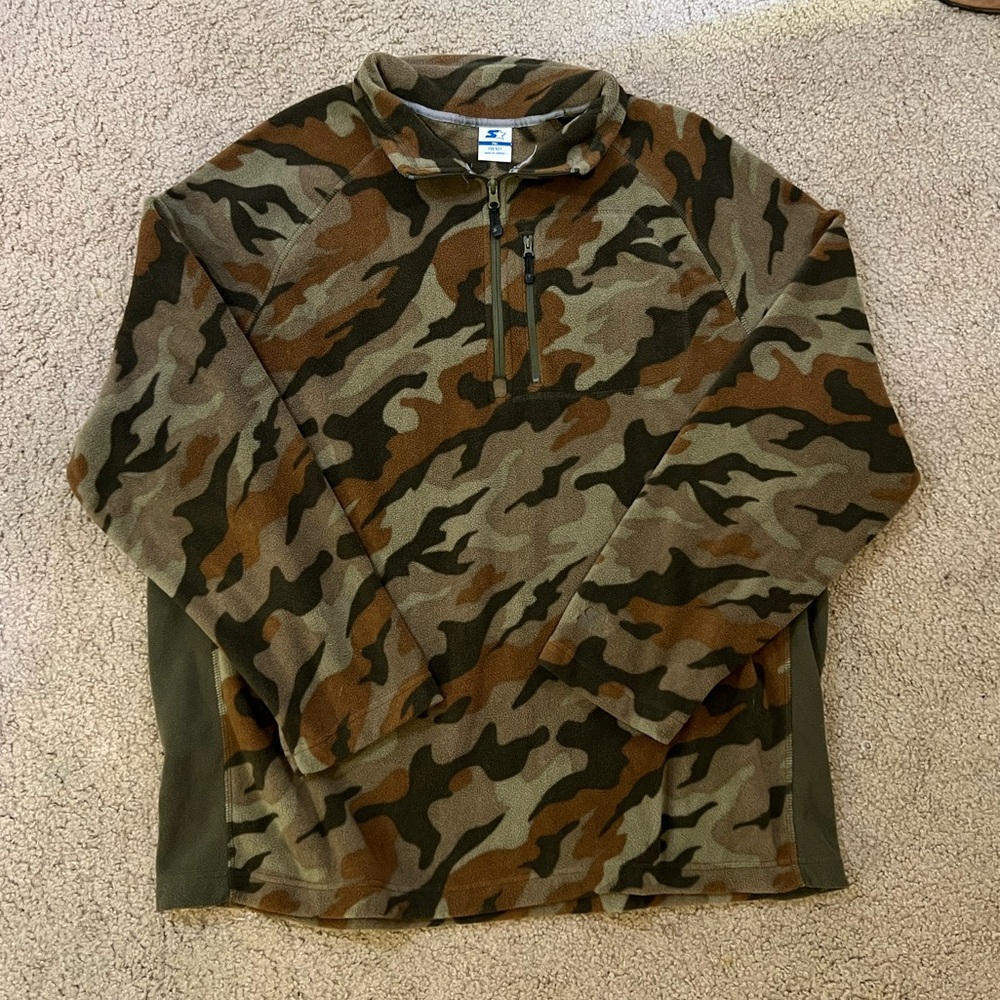 Starter Camouflage Quarter-Zip Pullover